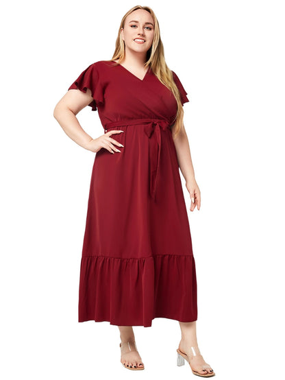 Plus Size Jurk Ruby Rood Stijlvol en Veelzijdig - Mode Vibes