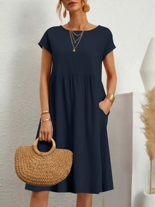 Stijlvolle Jurk Delphine Comfortabel Zomerjurk - Mode Vibes