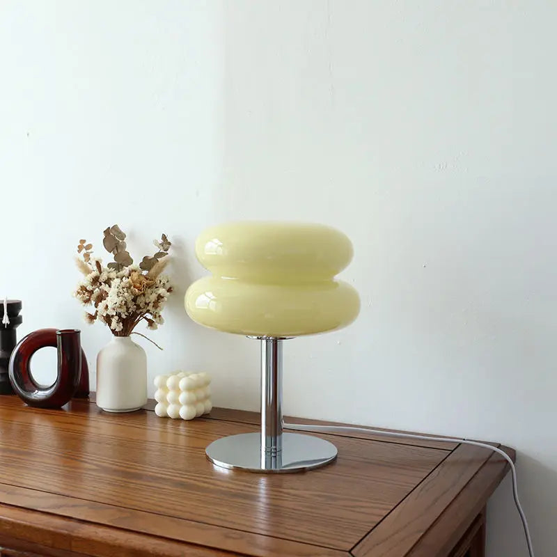 Stijlvolle Glas Tafellamp met LED Verlichting
