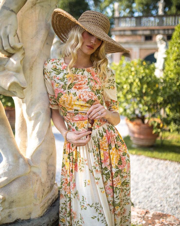 Bloemen MidiJurk met Elegante Rok Vrouwen Jurk Zomer