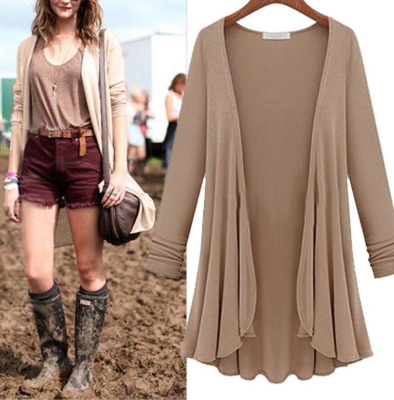 Dames Lang Vest Elegante Snit met Rijke Details