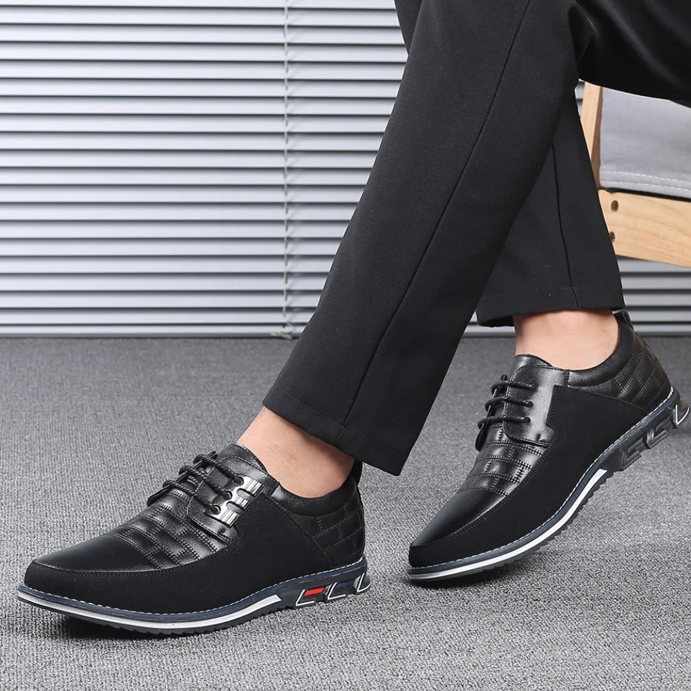 Comfortabele Leren Heren Schoenen Orthopedisch - Mode Vibes