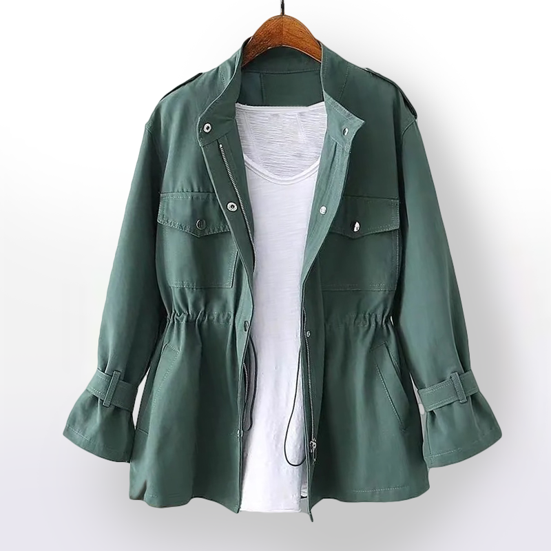 Dames Trenchcoat Luxe Stof Stijlvol en Elegant