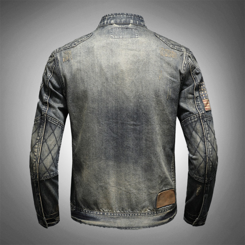 Heren Bikerjack Vintage Leer Leren Jas