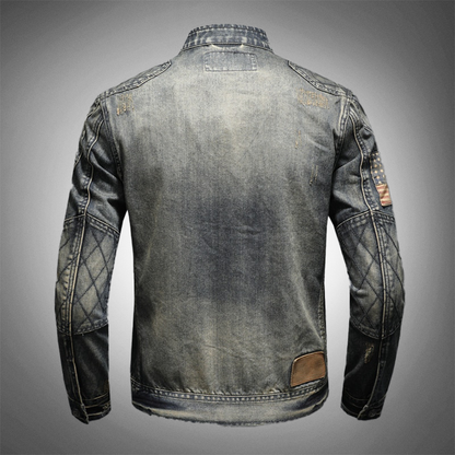 Heren Bikerjack Vintage Leer Leren Jas