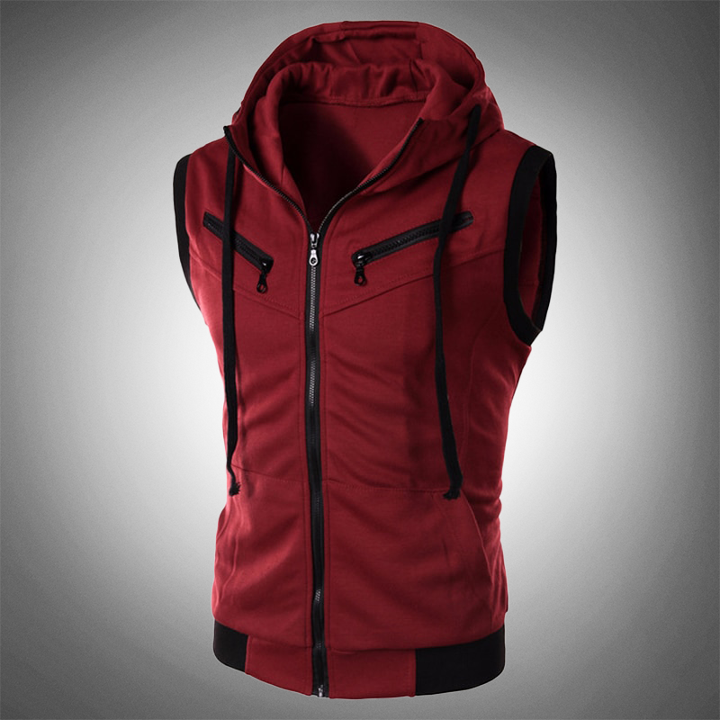 Vest met Capuchon Slim Fit Stijlvol voor Mannen
