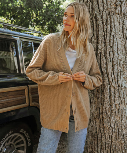 Gebreid Vest Oversized Zachte Wol Mix Comfortabel