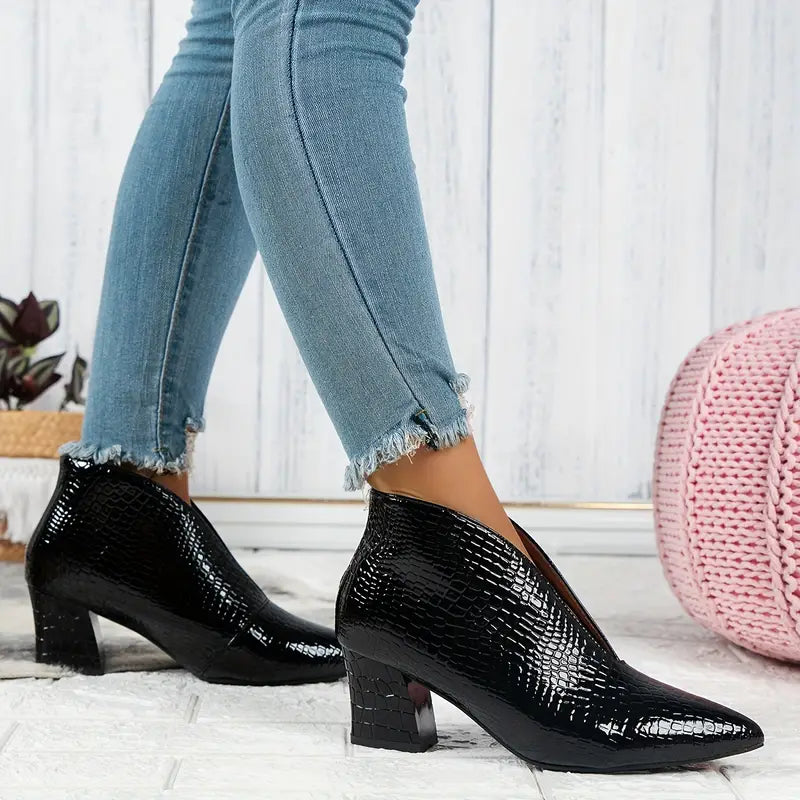 Eleganti Stivali | Stivale Alla Caviglia Slip-On per Donne 1
