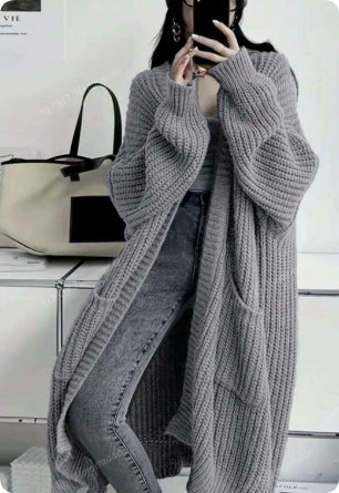 Dames Gebreide Vest Lange Stijlvolle Trendy Look