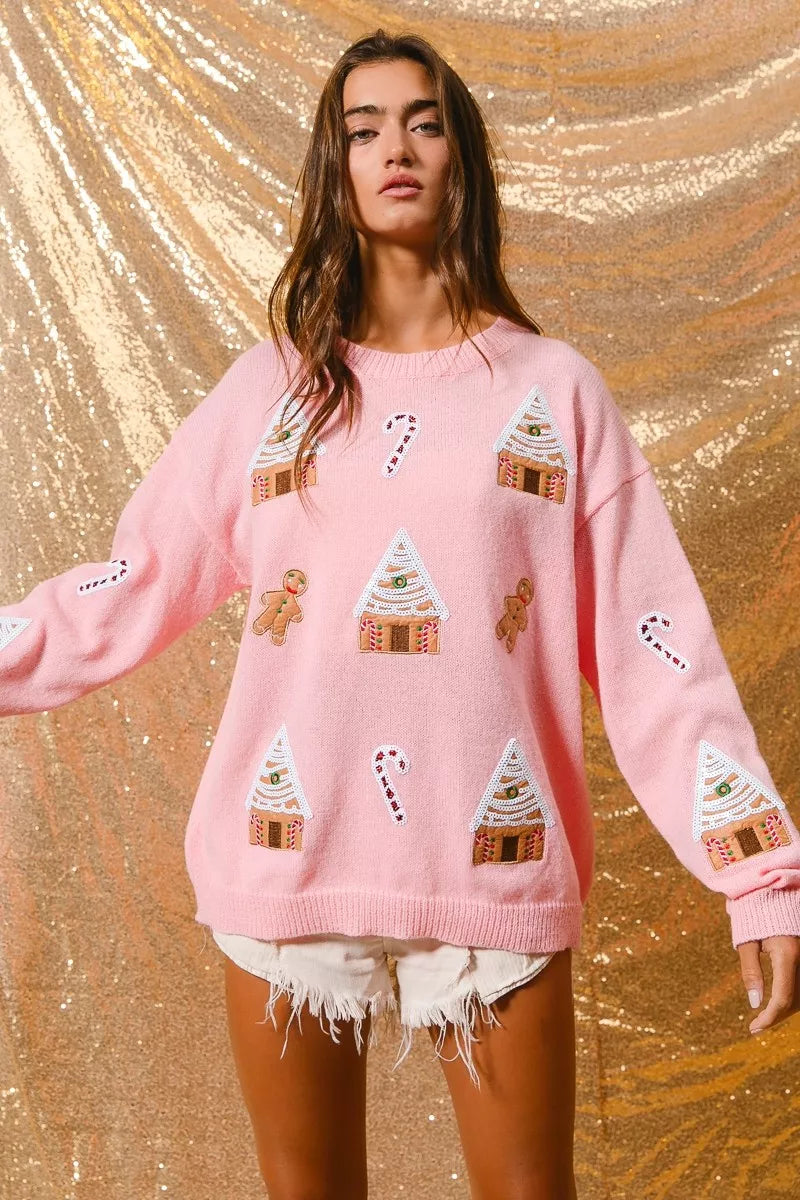 Dames Winter Trui Kerst Crew Neck Sweater