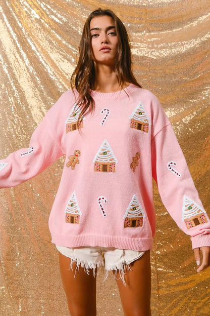 Dames Winter Trui Kerst Crew Neck Sweater