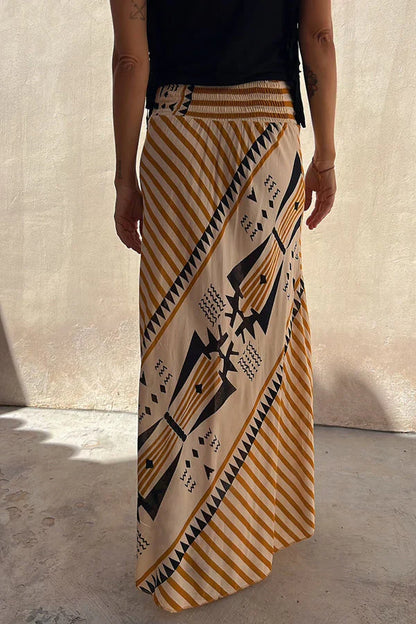 Maxirok met Geometrische Print voor Vrouw