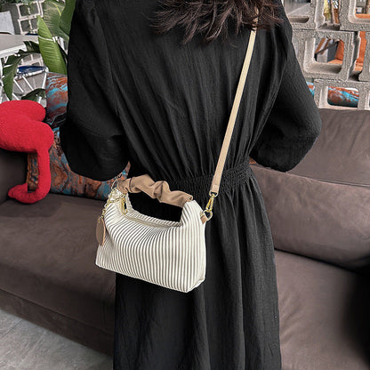 Dames Schoudertas Geplooid Leer Design