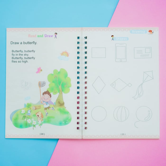 Schrijfoefenboek Herbruikbaar voor Kinderen