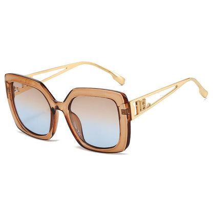 Dames Zonnebril Vierkant Montuur met Luxe Details
