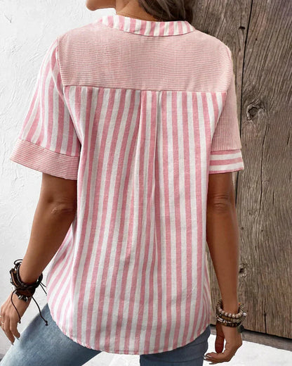 Vrouwelijke Katoenen Blouse Elegante Stijl