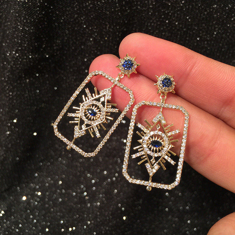 Dames Oorbellen Geometrisch met Oog Details