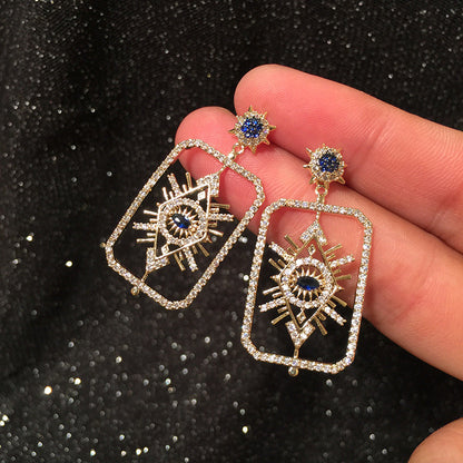 Dames Oorbellen Geometrisch met Oog Details