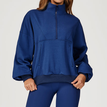 Dames Sweatshirt Sportief Comfortabel Halve Rits