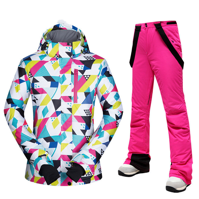 Dames Ski Pak Waterdicht Tweedelig Trendy Design - Mode Vibes