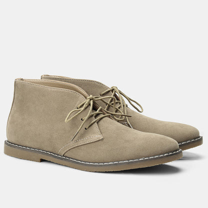Heren Desert Boots Vintage Stijl Leren Schoenen