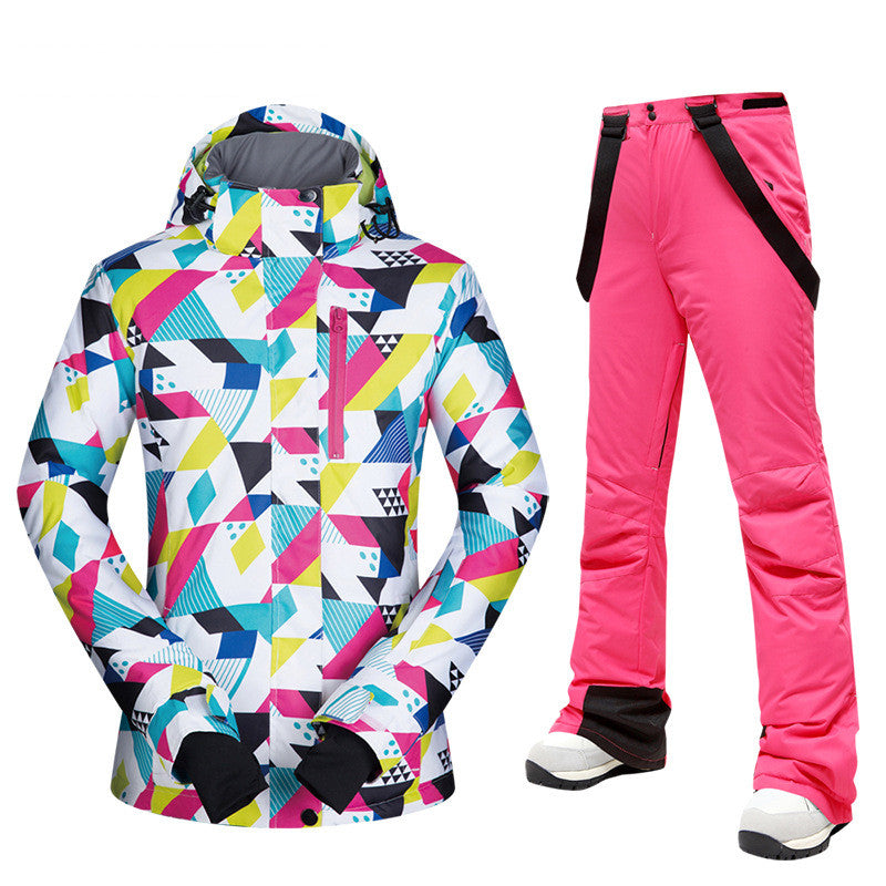 Dames Ski Pak Waterdicht Tweedelig Trendy Design