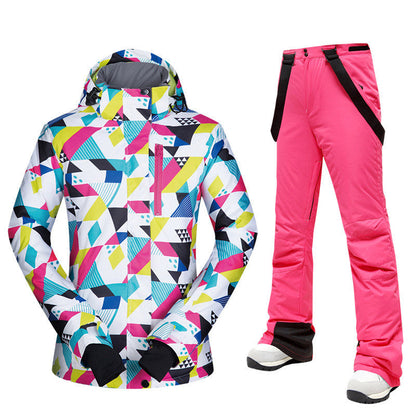 Dames Ski Pak Waterdicht Tweedelig Trendy Design