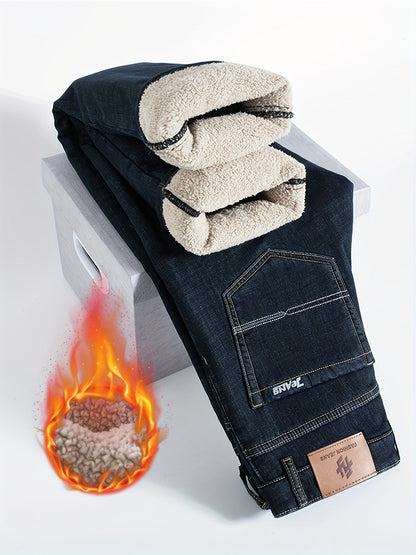 Heren Winterjeans Fleecevoering Warm Grijs