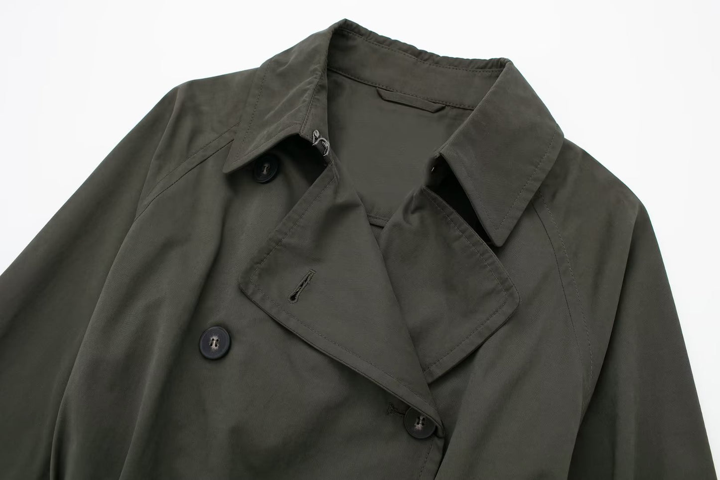 Dames Trenchcoat Lange Trendy Voorjaarsjas met Ceintuur