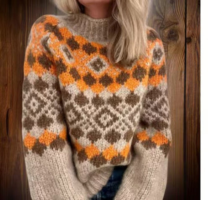 Dames Coltrui Noors Motief Warm en Trendy