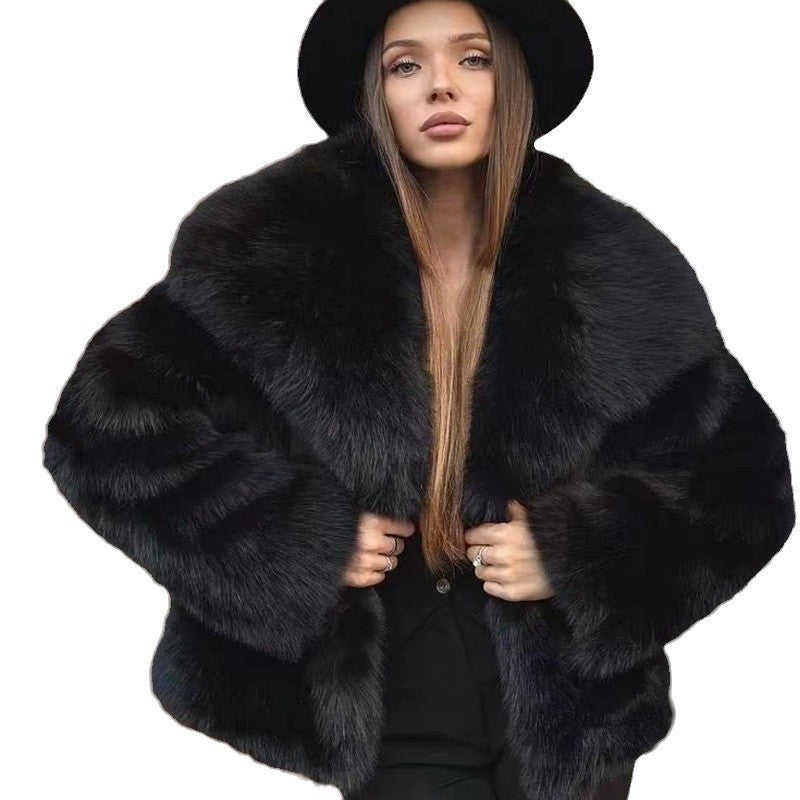 Dames Faux Fur Jas Stijlvol Luxe Bontlook