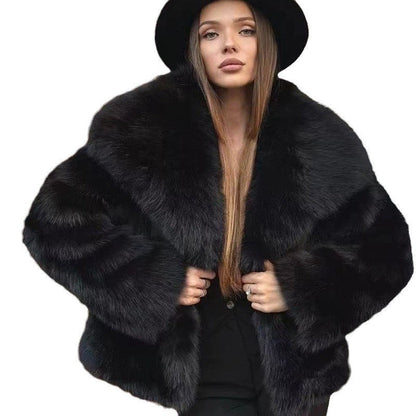 Dames Faux Fur Jas Stijlvol Luxe Bontlook