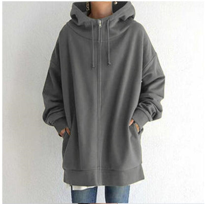 Dames Oversized Hoodie met Rits Comfortabel en Warm