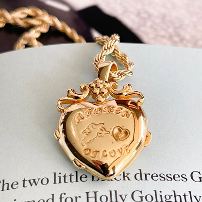 Hartvormige Ketting met Bloemen voor Dames
