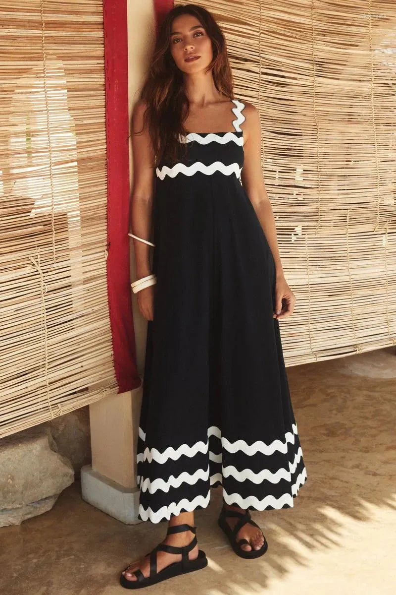 Jurk met Bandjes Zomerjurk Modern Los Vrouwenkleding