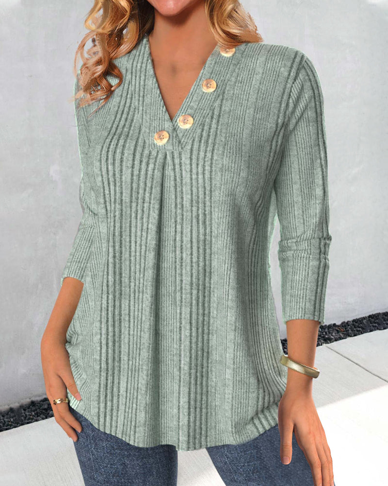Groene Blouse Effen Katoen Vrouwelijk Model