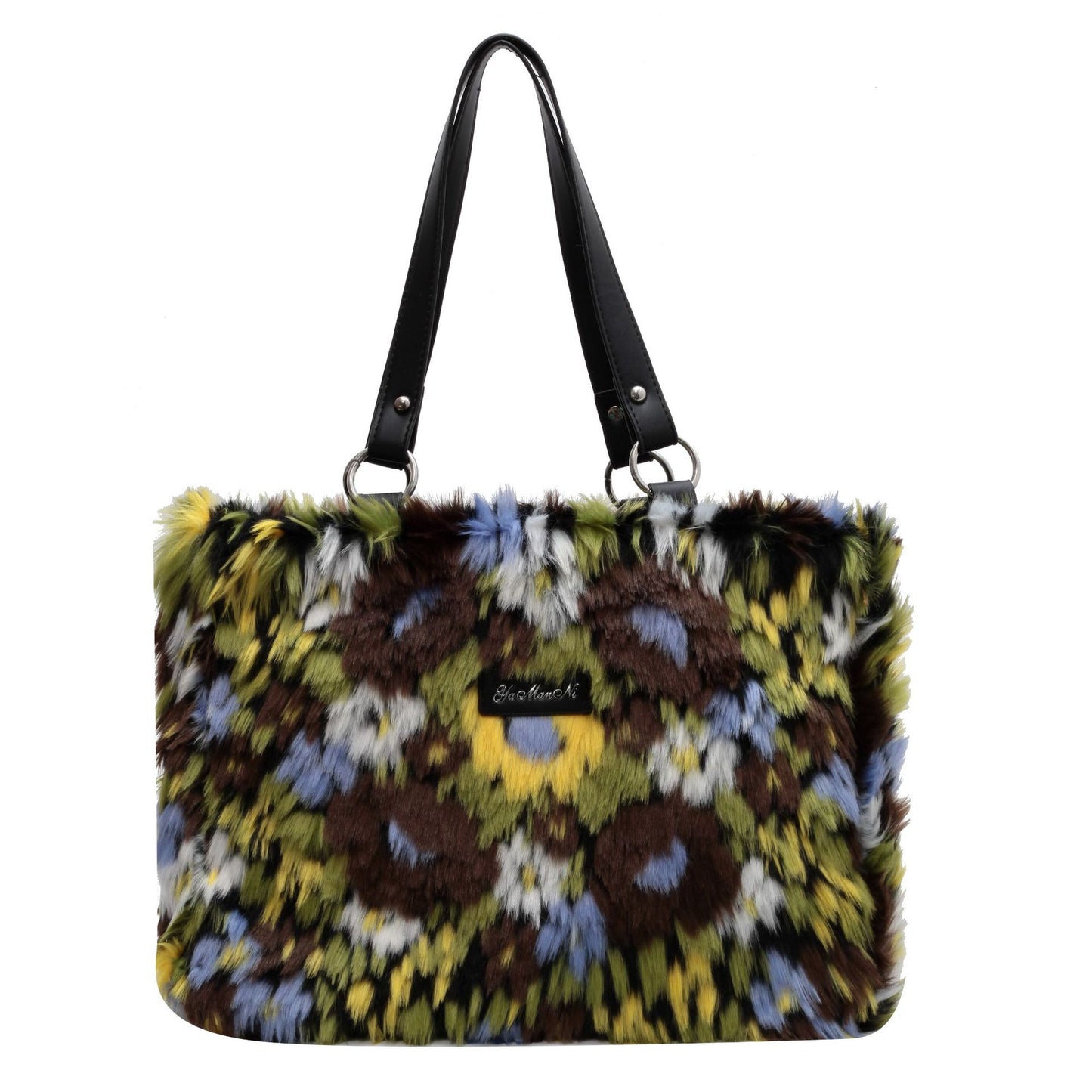 Dames Schoudertas Bloemenprint Zachte Pluche Tas