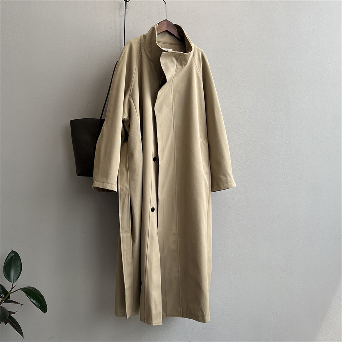Dames Trenchcoat Lange Stijlvolle Jas Koreaanse Stijl