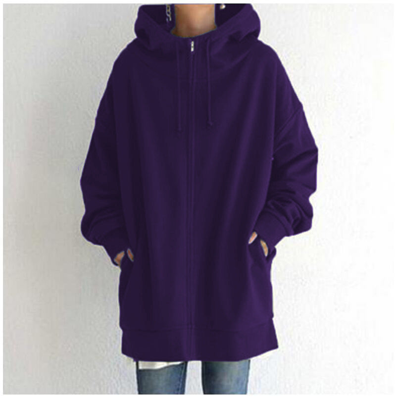 Dames Oversized Hoodie met Rits Comfortabel en Warm