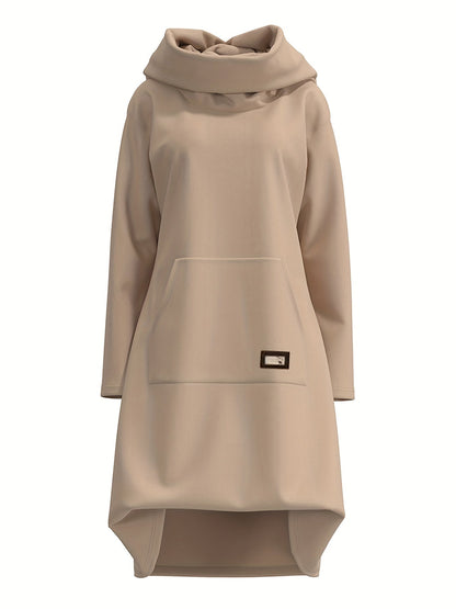 Sweaterjurk met Capuchon Warm en Comfortabel