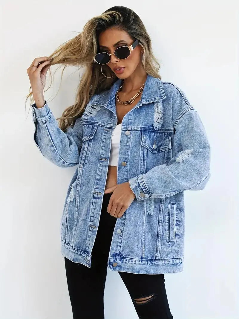 Dames Jeansjack Waterdicht Gevoerd Extra Large
