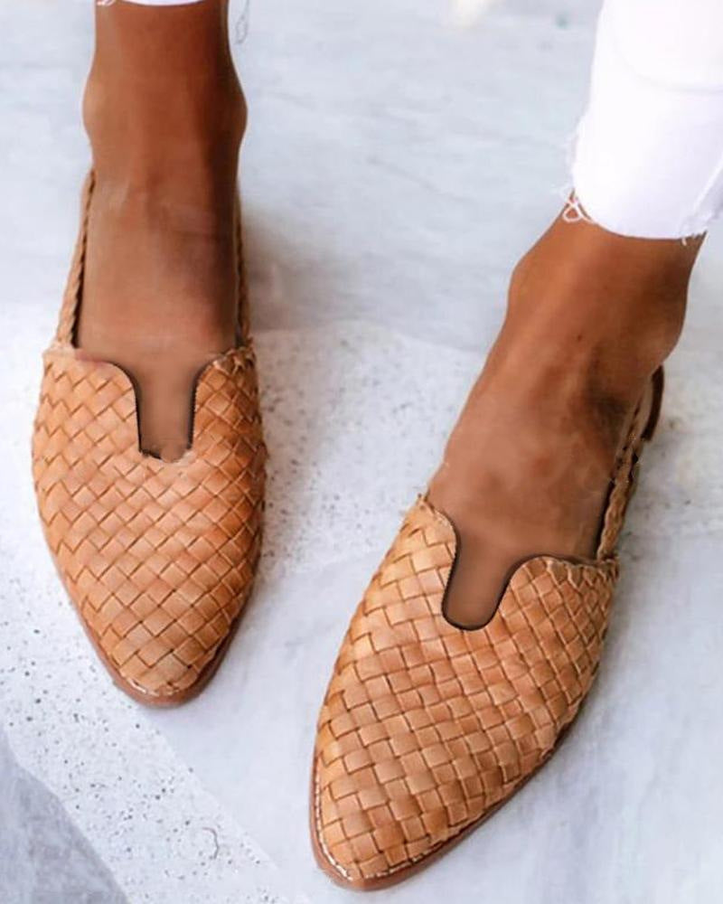 Dames Instappers Gevlochten Zomerpumps Elyssa