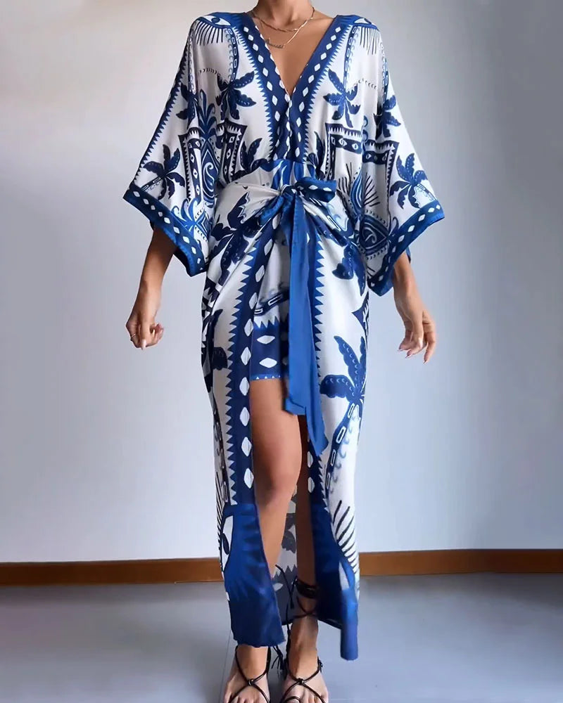 Maxi Jurk met Floral Print Stijlvol Lange Jurk - Mode Vibes