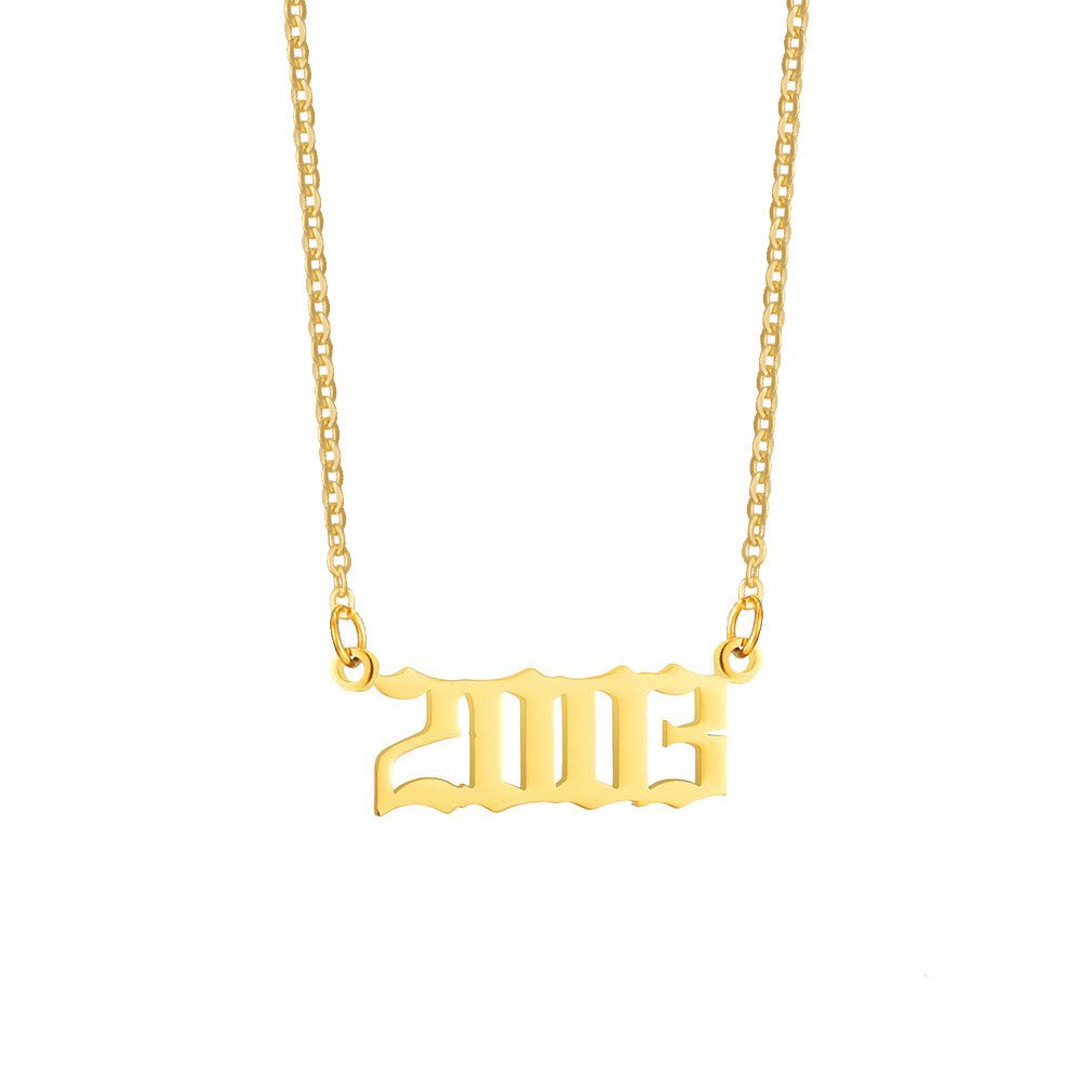 Gouden Ketting voor Dames 18K RVS Met Jaarsteen Lammy