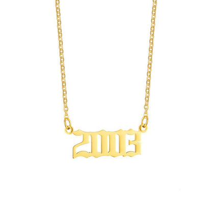 Gouden Ketting voor Dames 18K RVS Met Jaarsteen Lammy