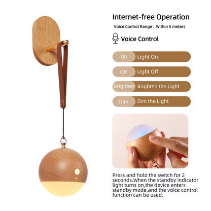 Draadloze designlamp met touchbediening en spraakfunctie
