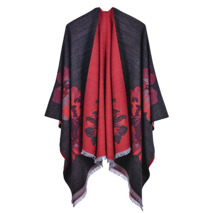 Dames Sjaal met Bloemenprint Cape Stijl Levi