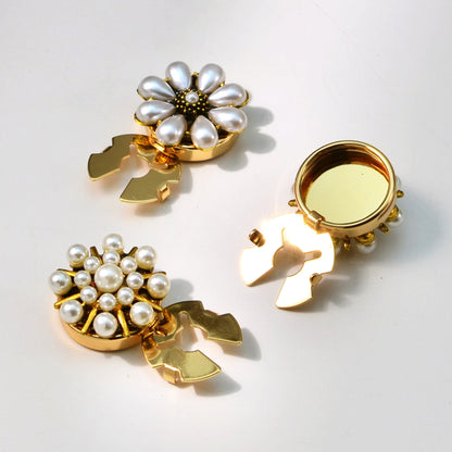 Dames Sierknopen met Echte Parels Luxe Stijl