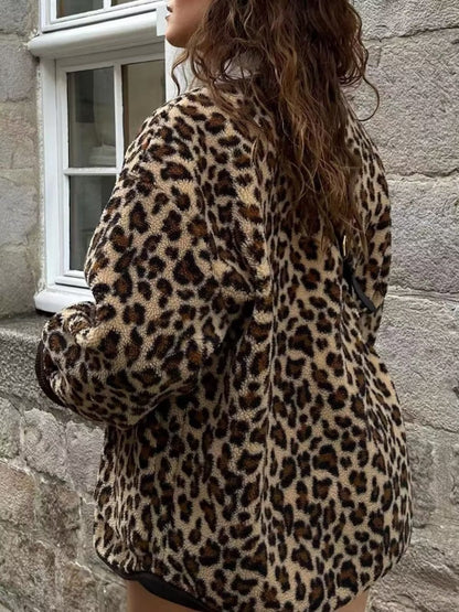 Dames Teddyjas Leopard Print Zacht en Stijlvol