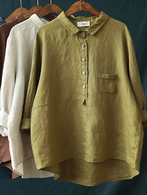 Linnen Blouse voor Dames Casual Zomerjurk